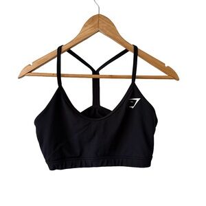 Gymshark Black Strappy Sports Bra